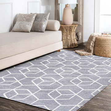 Tumbling Blocks Modern Geometric Area Rug 2